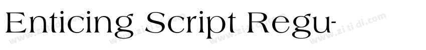 Enticing Script Regu字体转换